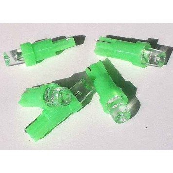 Лампа (LS32) светодиодная Т5 (W2-4,6d) зеленая, конус, без цоколя А12/1.2-1