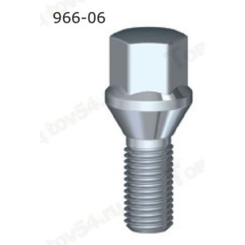 Болт колесный М12*28*1,25 ВАЗ, иномарки ключ 17 хром LS <b>CH 966-06</b> заказ min 5шт