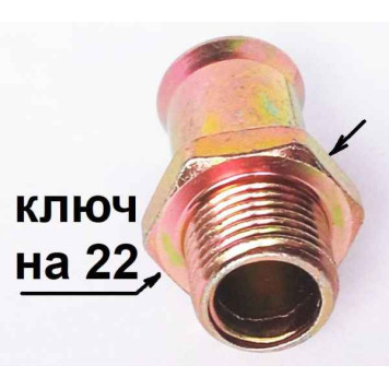 Штуцер M16x1.5x16 с наружной резьбой М16 под шланг 16мм -1