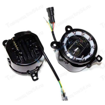 Фары противотуманные ВАЗ 2170 Приора 30W 12/60V с регулятором, с габаритом, 2 цвета, 1LED (комплект 2шт) <b>TR-P134-W-WYR-UL</b>