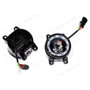 Фары противотуманные ВАЗ 2190 Гранта (2019-), Vesta, X-Ray, Niva Urban 30W 12/60V с регул, габарит, 2цв, 1LED (комплект 2шт) <b>TR-V134-W-WYR-UL</b>