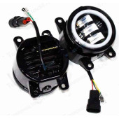 Фары противотуманные ВАЗ 2190 Гранта (2019-), Vesta, X-Ray, Niva Urban 30W с регулятором, с габаритом, 2 цвета (комплект 2шт) <b>TR-V334-W-WYR</b>