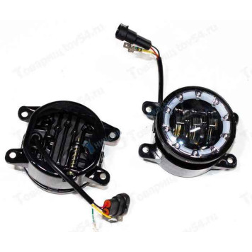 Фары противотуманные ВАЗ 2190 Гранта (2019-), Vesta, X-Ray, Niva Urban 30W 12/60V с регул, габар, 2 цв, 4LED (комплект 2шт) <b>TR-V434-W-WYR</b>