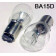 Лампа 12V 21+5W (P21/5W) 2 контакта ВА15d (выступы на цоколе на одном уровне) беcцветная
