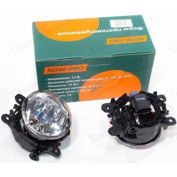 Фары противотуманные ВАЗ 2180 Vesta (комплект 2шт) <b>NOVA-PRO NP-21800-3741010</b>