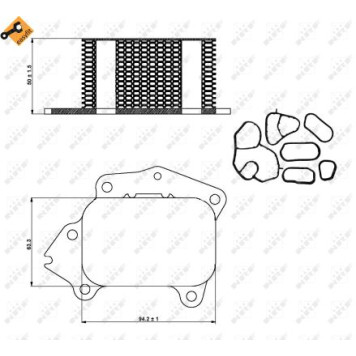 Радиатор масляный, моторное масло <b>NRF 31333</b>