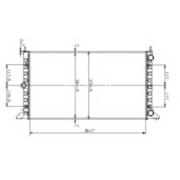 Радиатор охлаждения двигателя NRF 509522