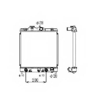 Радиатор охлаждения двигателя NRF 516356