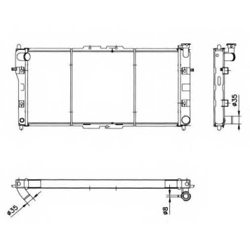 Радиатор охлаждения двигателя NRF 52020
