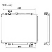 Радиатор двигателя (Al) MITSUBISHI Pajero 2.8D 91- <b>NRF 53666</b>