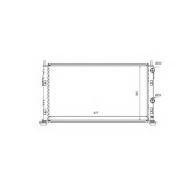 Радиатор охлаждения двигателя NRF 53733