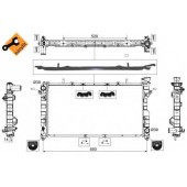 Радиатор охлаждения двигателя NRF 53734