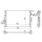 Радиатор охлаждения двигателя NRF 53812