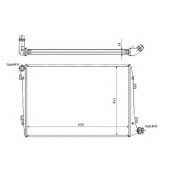 Радиатор охлаждения двигателя NRF 53814
