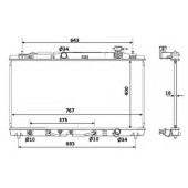 Радиатор охлаждения двигателя NRF 53922