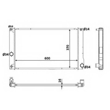Радиатор охлаждения двигателя NRF 53926