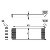 Радиатор отопления салона NRF 54285