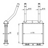 Радиатор отопления салона NRF 58147