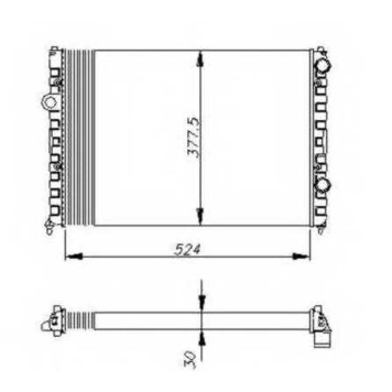 Радиатор охлаждения двигателя NRF 58947