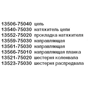 OSK T034B - комплект для замены цепи ГРМ (1TR-FE)-2