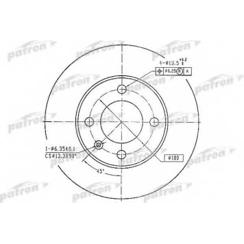Тормозной диск PATRON PBD1517