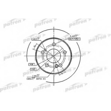 Тормозной диск PATRON PBD1583