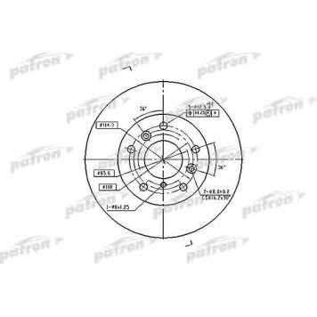 Тормозной диск PATRON PBD2571