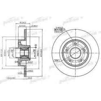Тормозной диск PATRON PBD7013