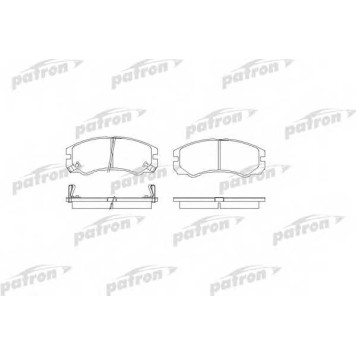 Колодки тормозные дисковые передний для ISUZU TROOPER(UB) / OPEL FRONTERA(5#MWL4,5#SUD2,6B#), MONTEREY(UBS#) <b>PATRON PBP1015</b>