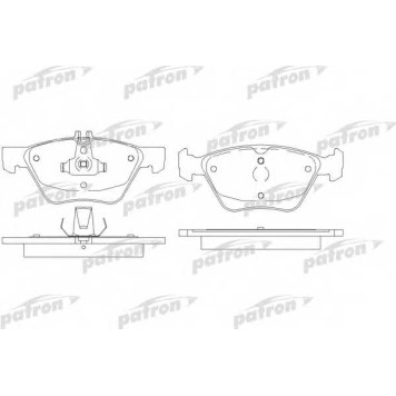 Колодки тормозные дисковые передний для CHRYSLER CROSSFIRE / MERCEDES CLK(A208,C208), E(S210,W210), SLK(R170) <b>PATRON PBP1050</b>