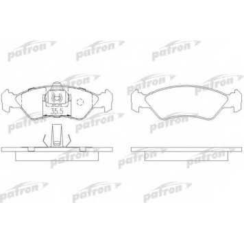 Колодки тормозные дисковые передний для FORD FIESTA(J3#,J5#,JA#,JB#), KA(RB#) / MAZDA 121(JASM,JBSM) <b>PATRON PBP1082</b>