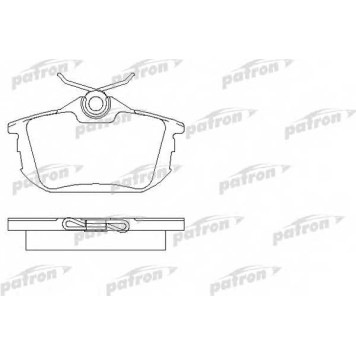 Колодки тормозные дисковые задний для MITSUBISHI CARISMA(DA#), COLT CZC(RG), COLT(Z2#A,Z3#A), SPACE STAR(DG#A) / VOLVO S40(VS), V40(VW) <b>PATRON PBP1095</b>