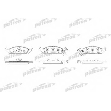 Колодки тормозные дисковые передний для CHRYSLER STRATUS(JA,JX) <b>PATRON PBP1254</b>