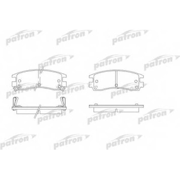 Колодки тормозные дисковые задний для CHEVROLET ALERO, TRANS / OPEL SINTRA <b>PATRON PBP1264</b>