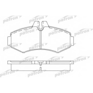 Колодки тормозные дисковые передний для MERCEDES V(638/2) <b>PATRON PBP1304</b>