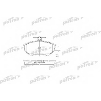 Колодки тормозные дисковые передний для VW CADDY(9K9A,9K9B), GOLF(1E7,1H1,1H5), LUPO(6E1,6X1), POLO(6KV2,6KV5,6N1,6N2), VENTO(1H2) <b>PATRON PBP1312</b>