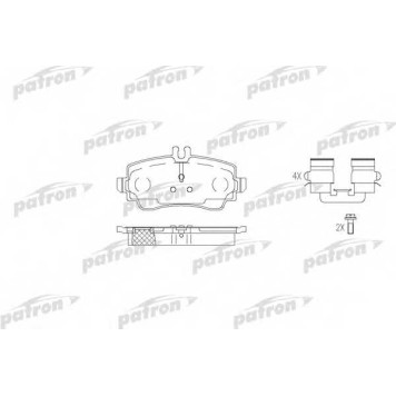Колодки тормозные дисковые передний для MERCEDES A(W168) <b>PATRON PBP1357</b>