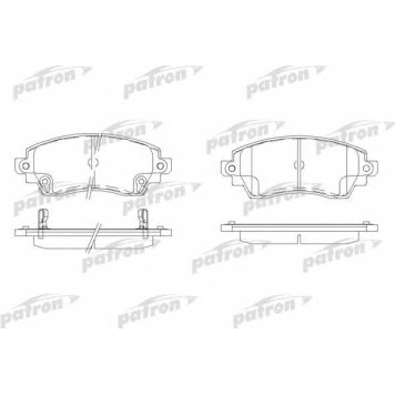 Колодки тормозные дисковые передний для TOYOTA COROLLA(##E11#,#E11#) <b>PATRON PBP1391</b>