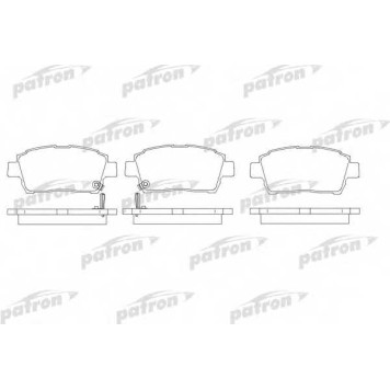 Колодки тормозные дисковые передний для TOYOTA CELICA(ZZT23#), MR(ZZW3#), PRIUS(NHW11#, NHW20#), YARIS(#NCP2#, #NLP2#, NCP1#, NLP1#, SCP1#) <b>PATRON PBP1392</b>