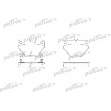 Колодки тормозные дисковые задний для TOYOTA CELICA, COROLLA, PRIUS, YARIS <b>PATRON PBP1395</b>