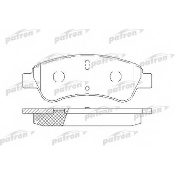 Колодки тормозные дисковые передний для CITROEN BERLINGO, C2, C4, XSARA / PEUGEOT 1007, 206, 307, PARTNER <b>PATRON PBP1399</b>