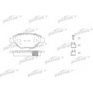 Колодки тормозные дисковые передний для RENAULT MEGANE(BM0/1#,CM0/1#,LM0/1#) <b>PATRON PBP1409</b>