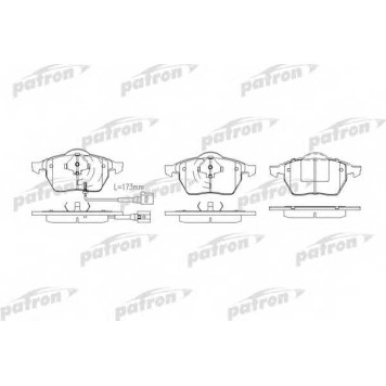 Колодки тормозные дисковые передний для AUDI A3, TT / SKODA OCTAVIA / VW BORA, GOLF, NEW BEETLE, POLO <b>PATRON PBP1463</b>