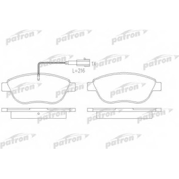 Колодки тормозные дисковые передний для FIAT BRAVO, DOBLO, IDEA, LINEA, MULTIPLA, PUNTO, STILO Multi, STILO / LANCIA DELTA, MUSA <b>PATRON PBP1467</b>
