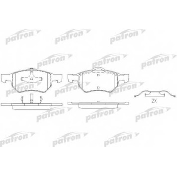Колодки тормозные дисковые передний для CHRYSLER VOYAGER(RG,RS) <b>PATRON PBP1474</b>