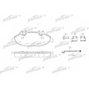 Колодки тормозные дисковые передний для MERCEDES VIANO(W639) <b>PATRON PBP1493</b>