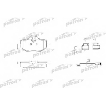 Колодки тормозные дисковые задний для MERCEDES VIANO(W639) <b>PATRON PBP1494</b>