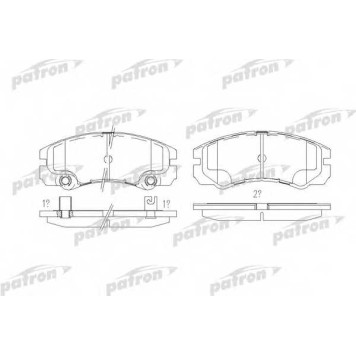 Колодки тормозные дисковые передний для OPEL FRONTERA(6B#) <b>PATRON PBP1511</b>