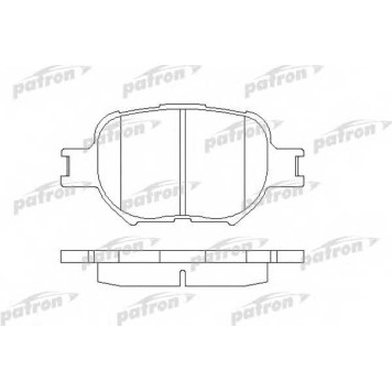 Колодки тормозные дисковые передний для TOYOTA CELICA(ZZT23#), COROLLA(#E12J#, #E12T#, CDE12#, NDE12#, ZDE12#, ZZE12#) <b>PATRON PBP1528</b>
