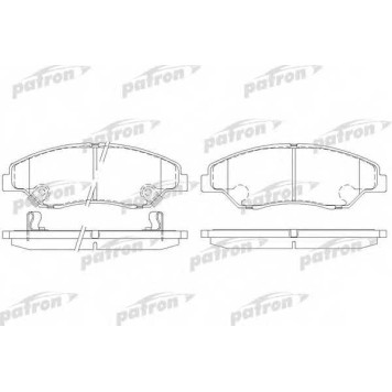 Колодки тормозные дисковые передний для KIA RETONA(CE), SPORTAGE(K00) <b>PATRON PBP1536</b>